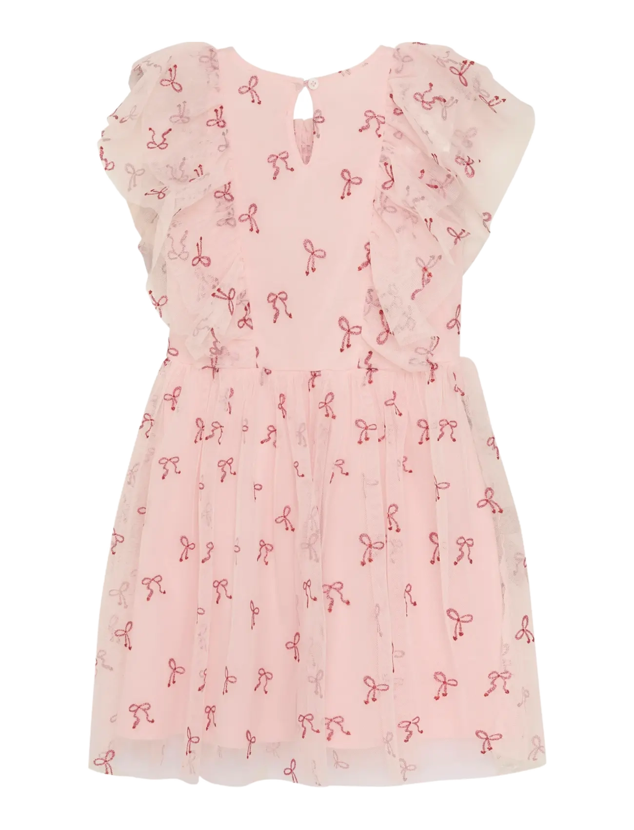 Minymo - Dress w. Glitter AOP - rosen quartz - 1