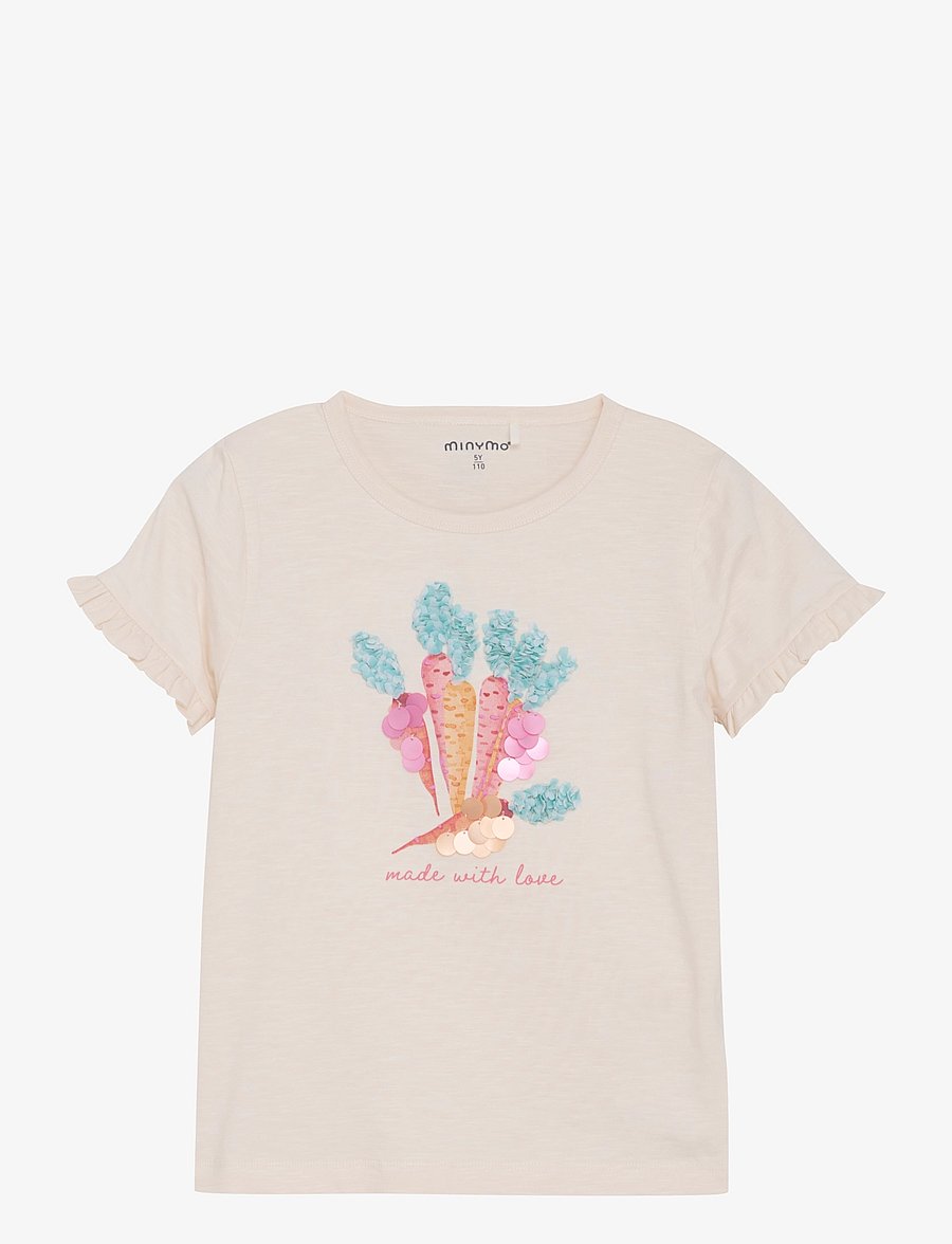Minymo - T-shirt SS - stutterma bolir - white swan - 0