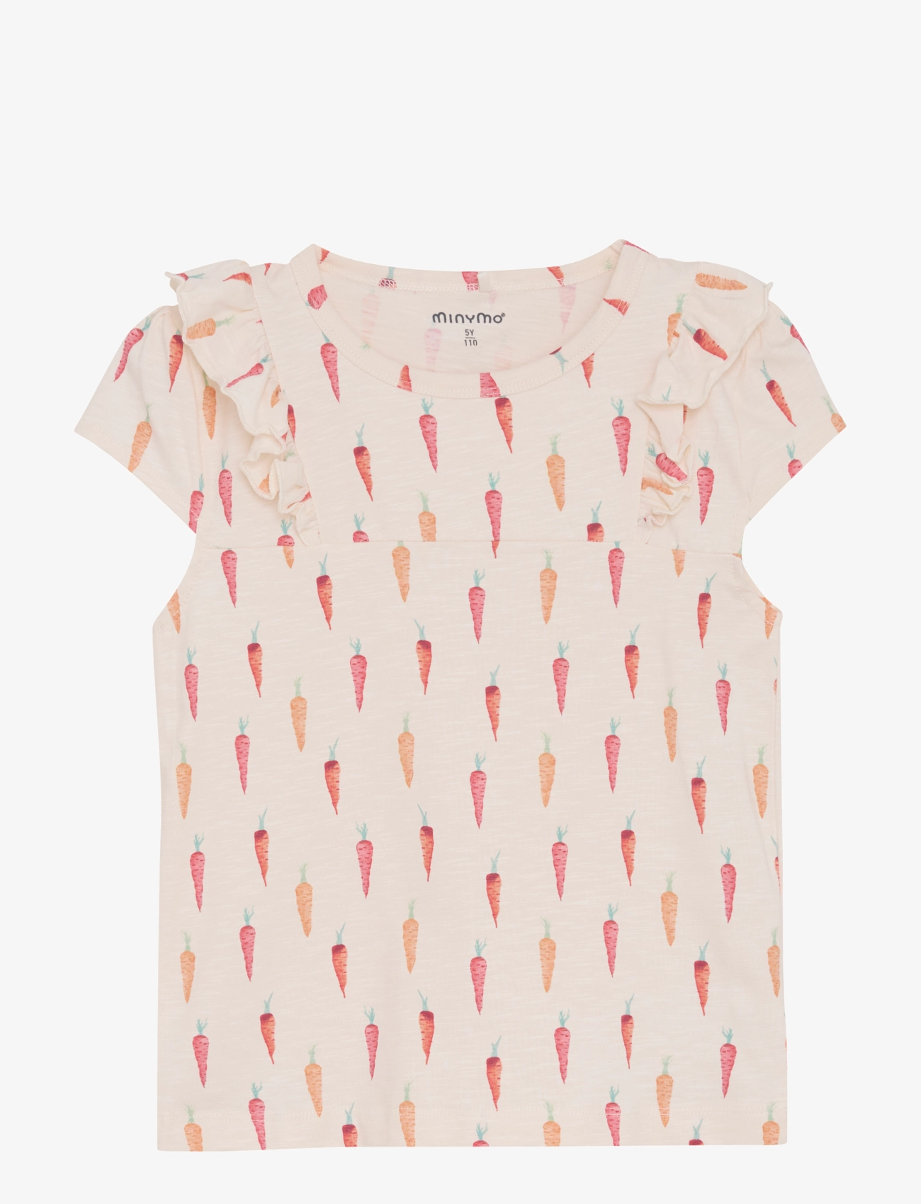 Minymo T-Shirt Ss Aop, 104, White, T-Shirts > Kortærmede, Børn