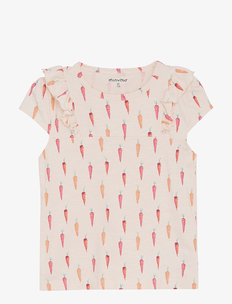 Minymo - T-shirt SS AOP - kortärmade - white swan - 0