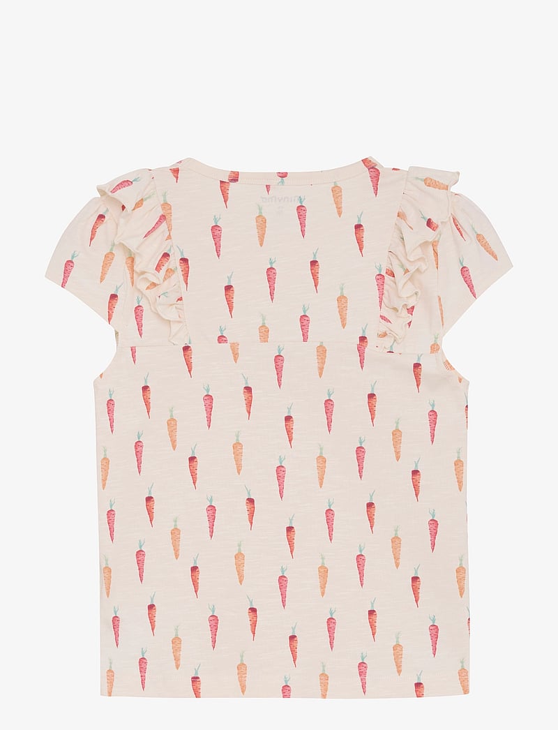 Minymo - T-shirt SS AOP - kortärmade - white swan - 1