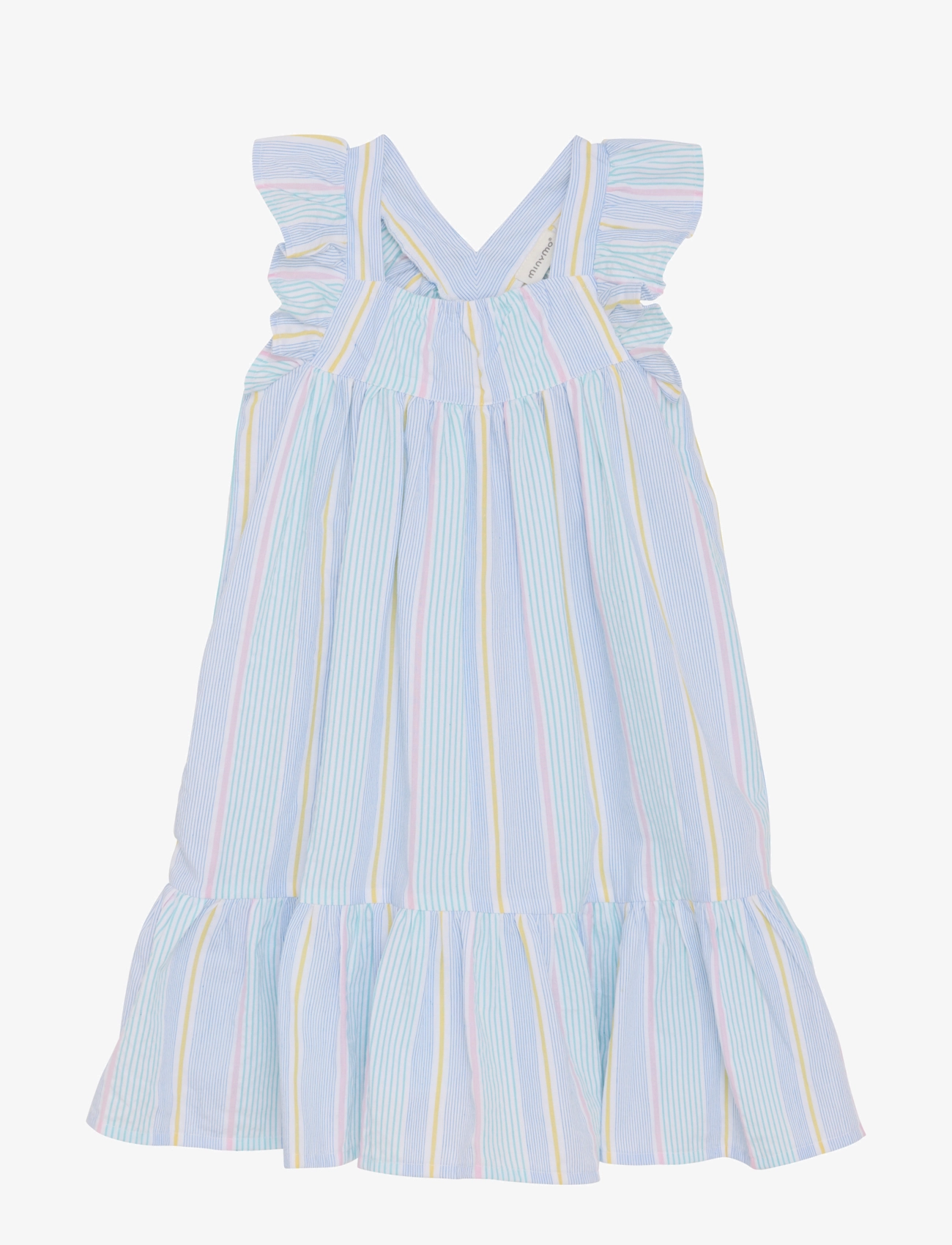 Minymo - Dress SS Y/D Seersucker - wan blue - 1
