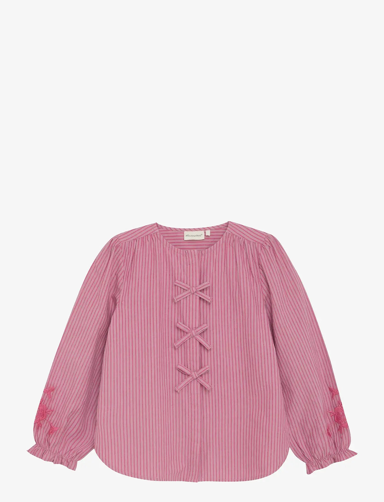Minymo - Shirt LS Y/D - long-sleeved shirts - mauve orchid - 0