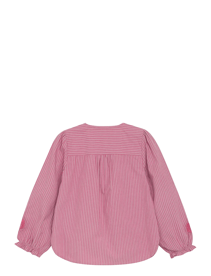 Minymo - Shirt LS Y/D - long-sleeved shirts - mauve orchid - 1