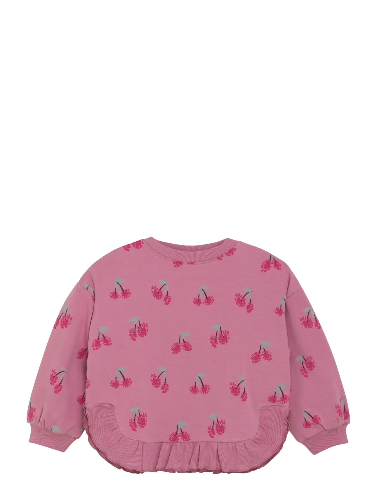 Minymo Sweatshirt LS AOP - Tøj - MAUVE ORCHID / pink/rose