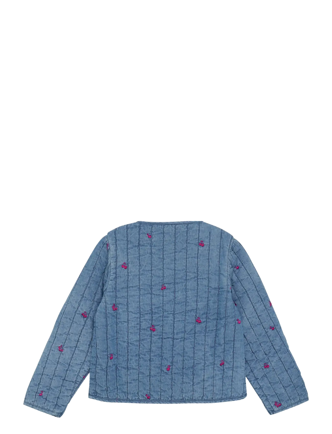 Minymo - Jacket Quilt w. Emb - cardigans - ombre blue - 1