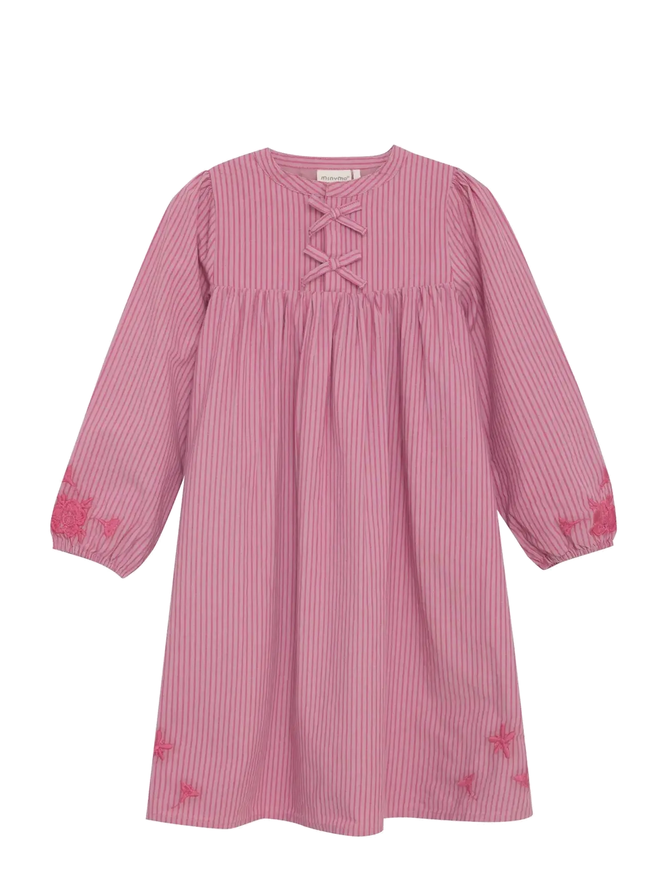 Minymo Dress Ls Y/D W. Lining, 104, Casual Dresses, Rosa - Long-sleeved Kinder
