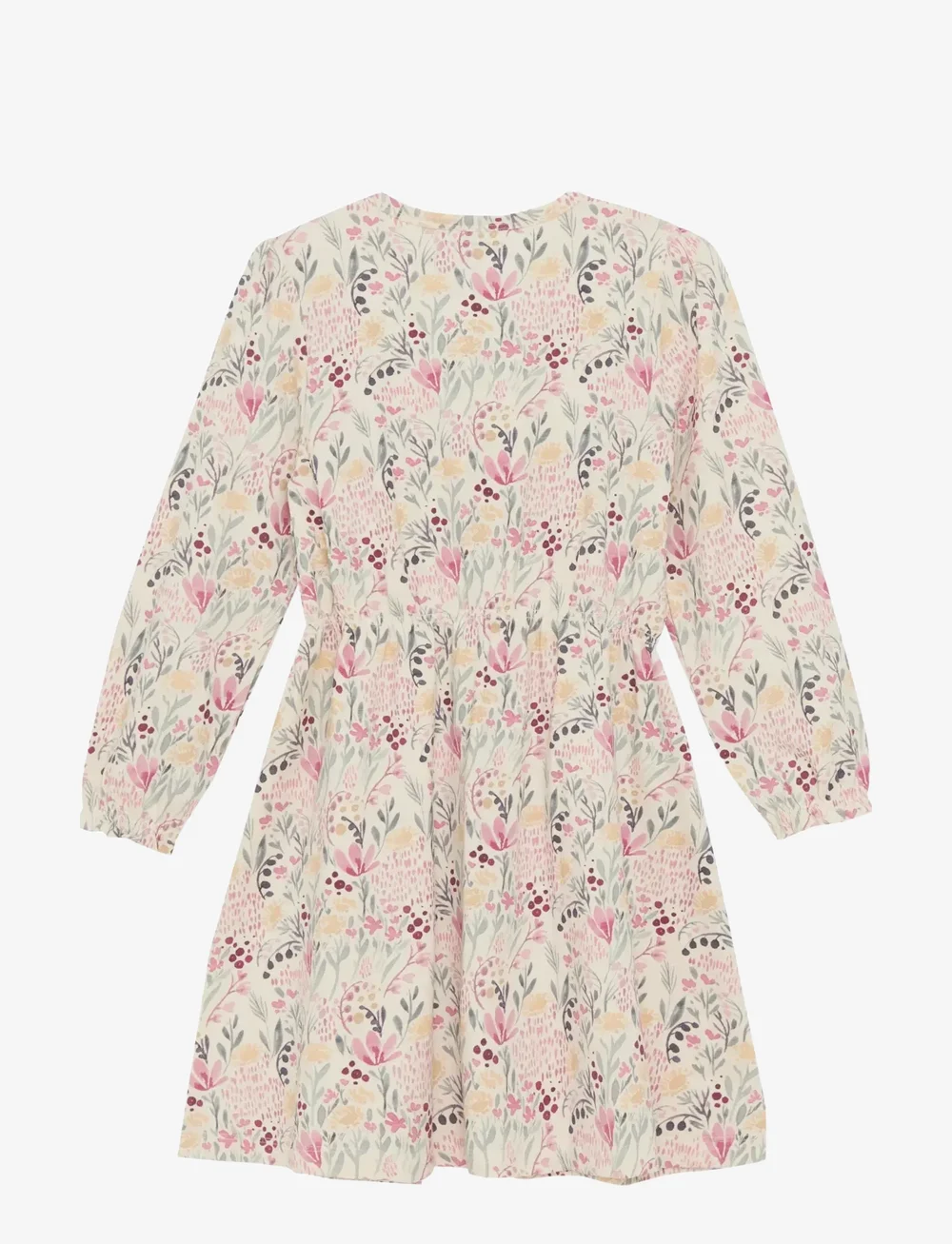 Minymo - Dress LS AOP - langærmede hverdagskjoler - sandshell - 2