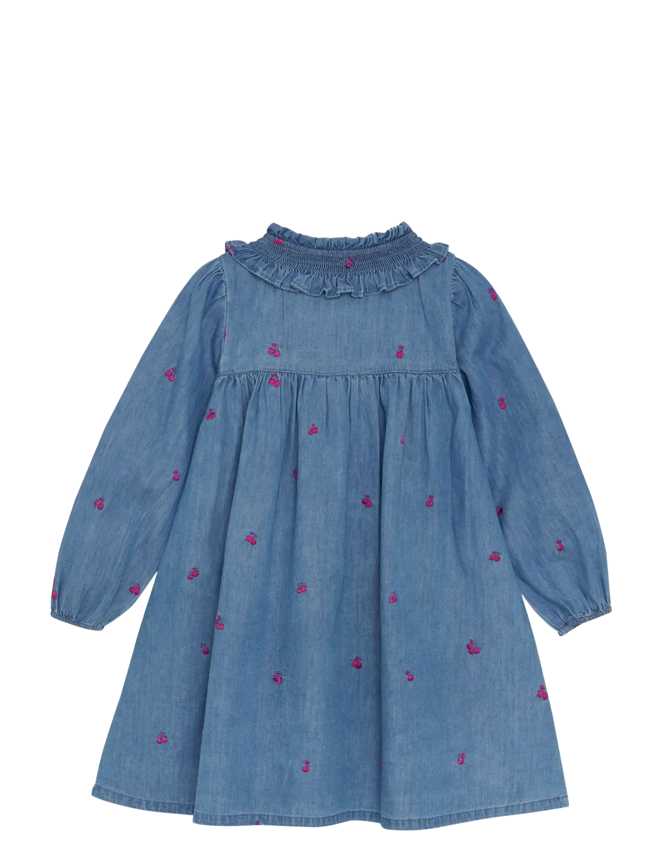 Minymo - Dress LS w. Emb - langärmelige freizeitkleider - ombre blue - 1
