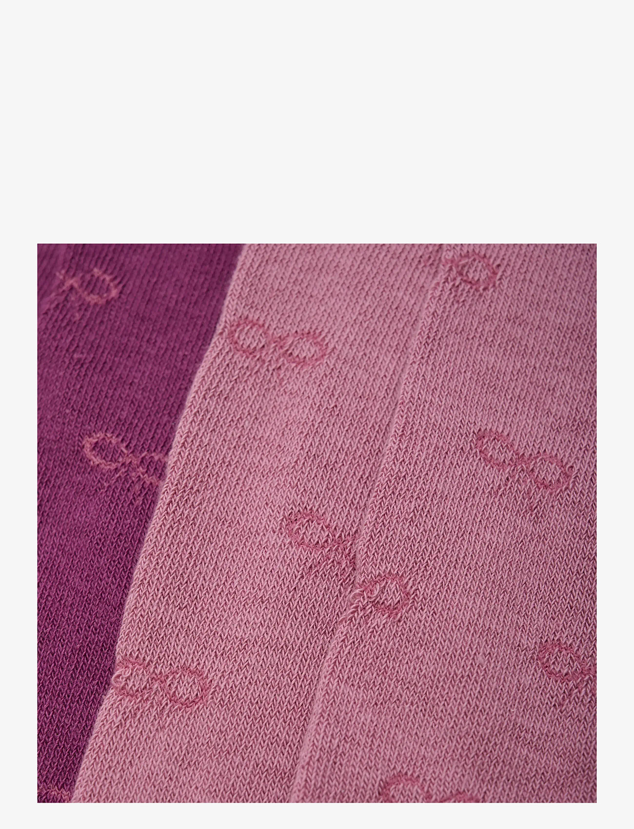 Minymo - 2-Pack Stockings w. Pattern - herbstliche kleidung - mauve orchid - 3