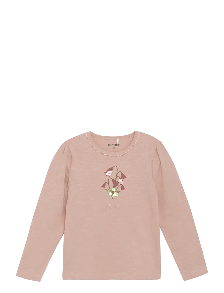 Minymo - T-shirt LS - langærmede t-shirts - misty rose - 1