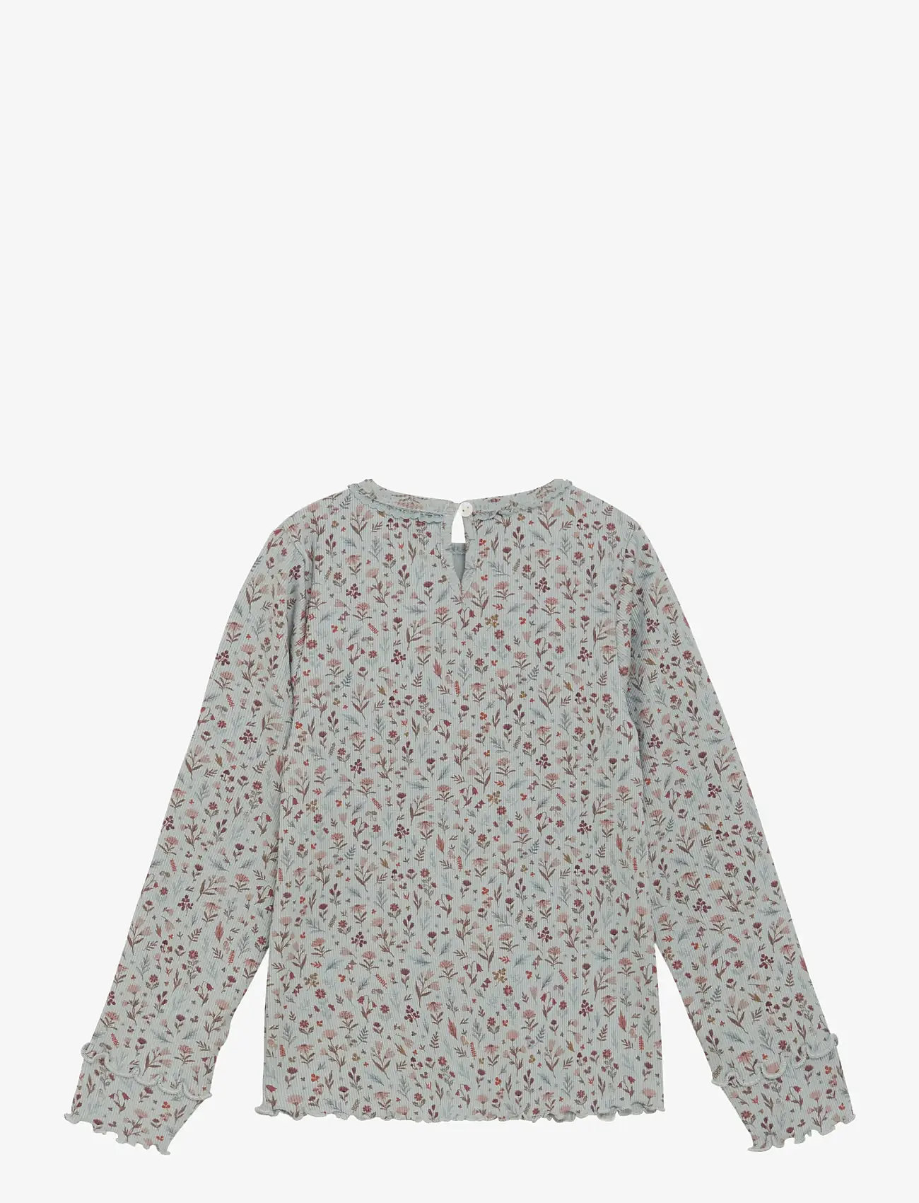 Minymo - T-shirt LS AOP Rib - pikkade varrukatega t-särgid - puritan gray - 1
