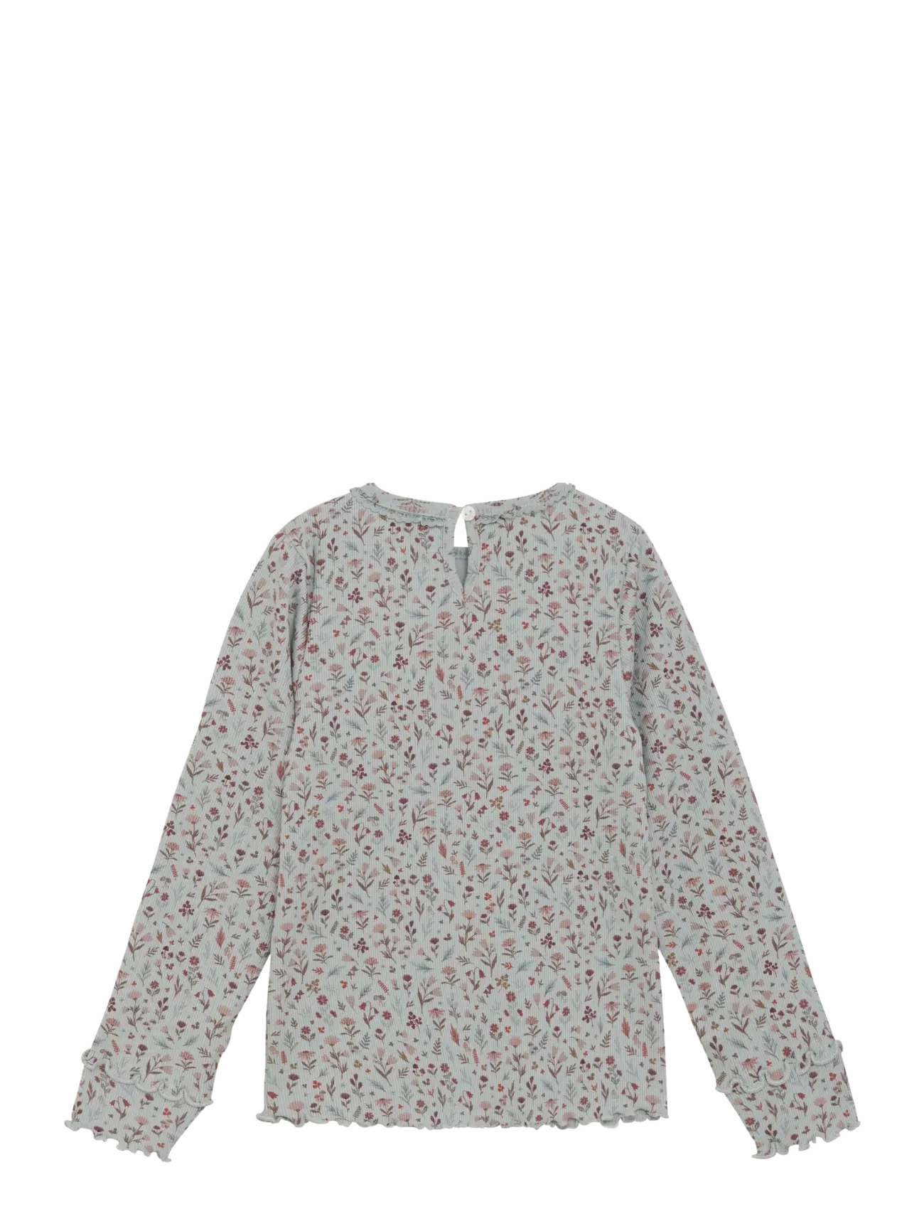 Minymo - T-shirt LS AOP Rib - langermede t-skjorter - puritan gray - 1