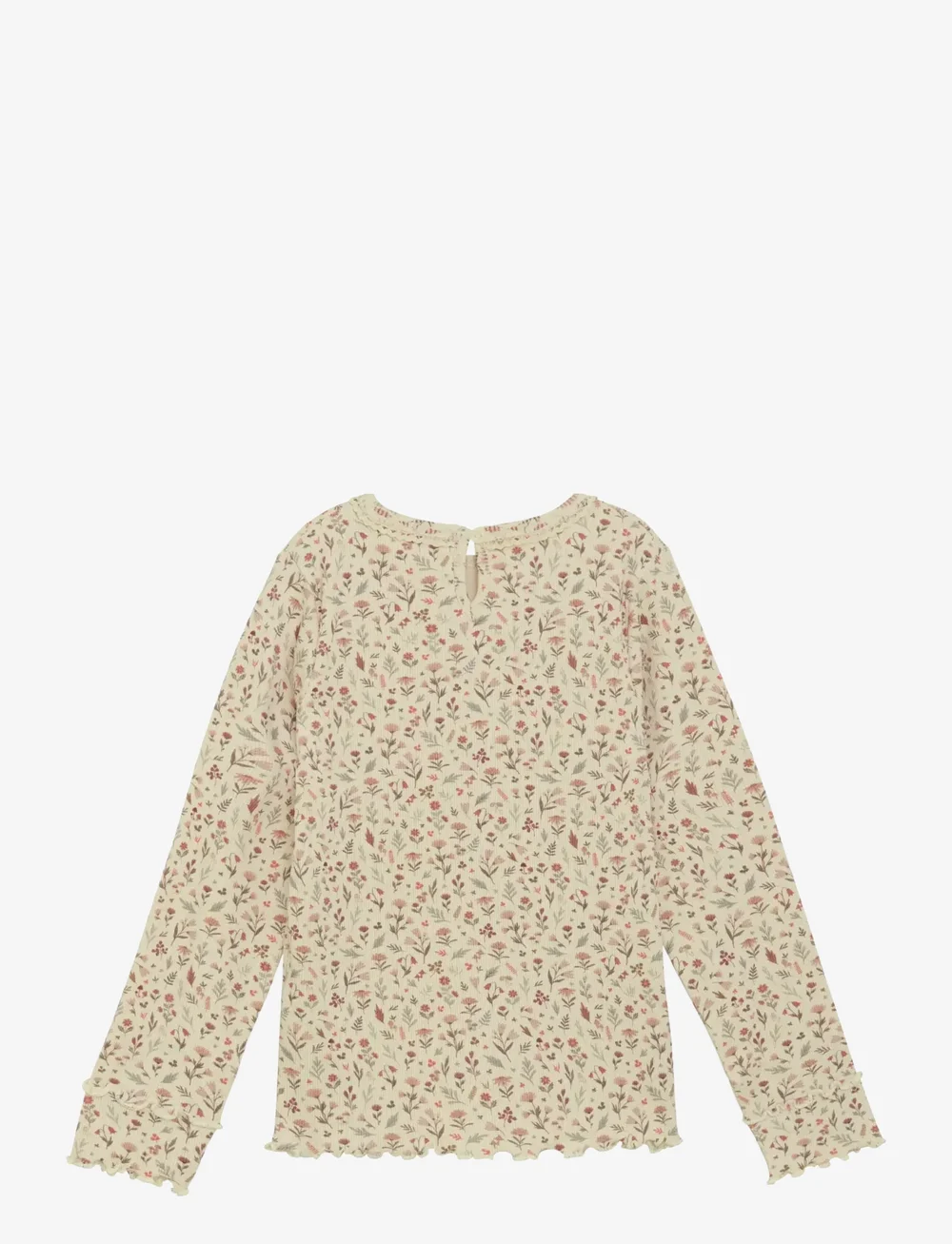 Minymo - T-shirt LS AOP Rib - långärmade t-shirts - sandshell - 2