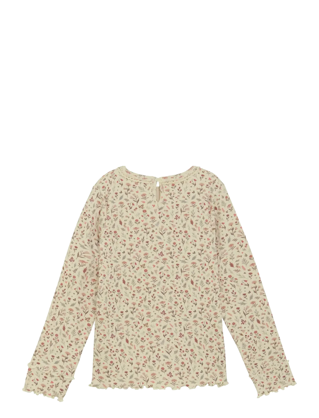 Minymo - T-shirt LS AOP Rib - långärmade t-shirts - sandshell - 2