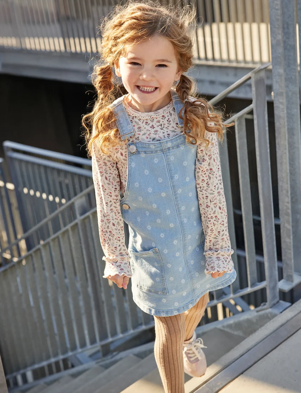 Minymo - T-shirt LS AOP Rib - långärmade t-shirts - sandshell - 0