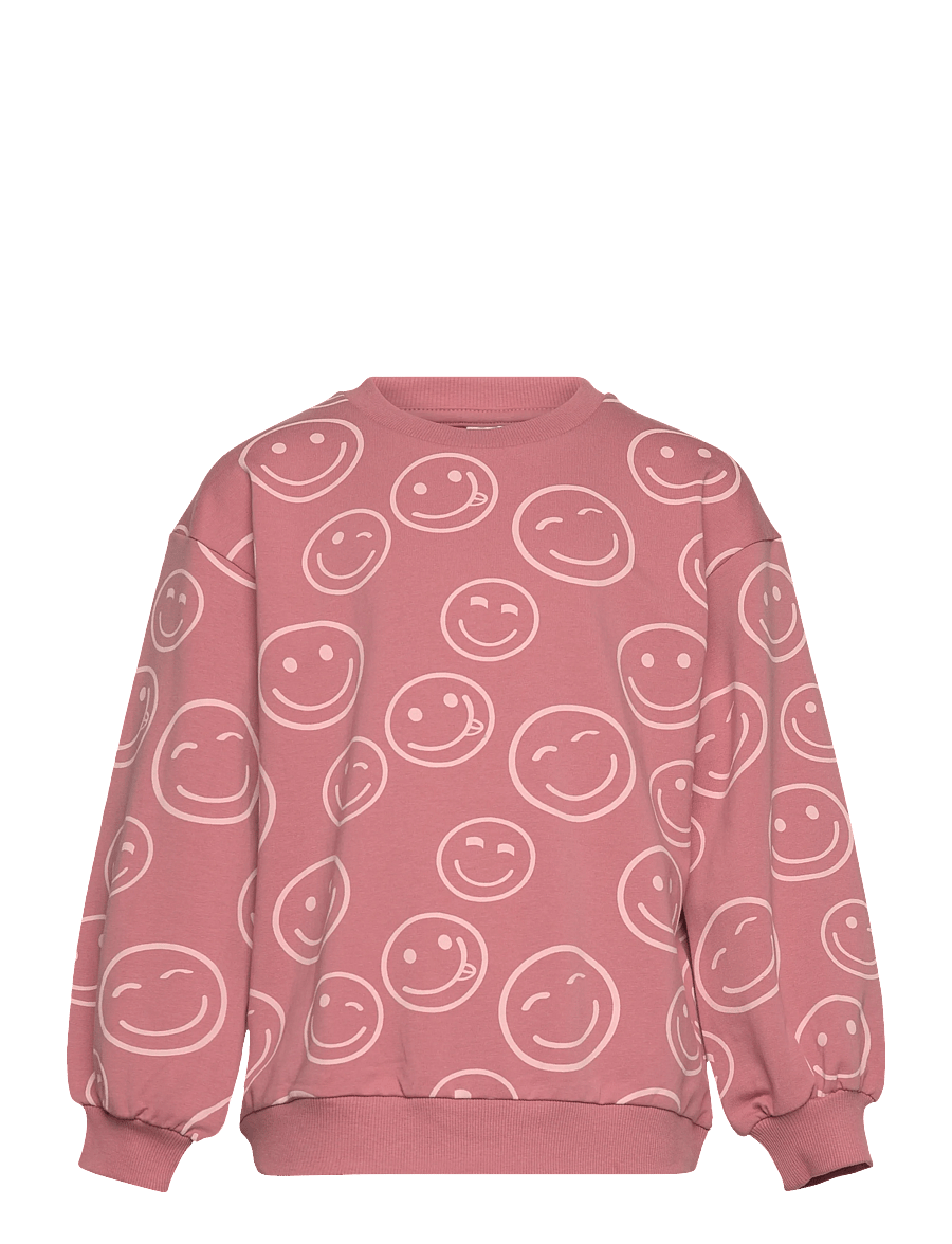 Minymo - Sweatshirt LS AOP - sweatshirts - withered rose - 0