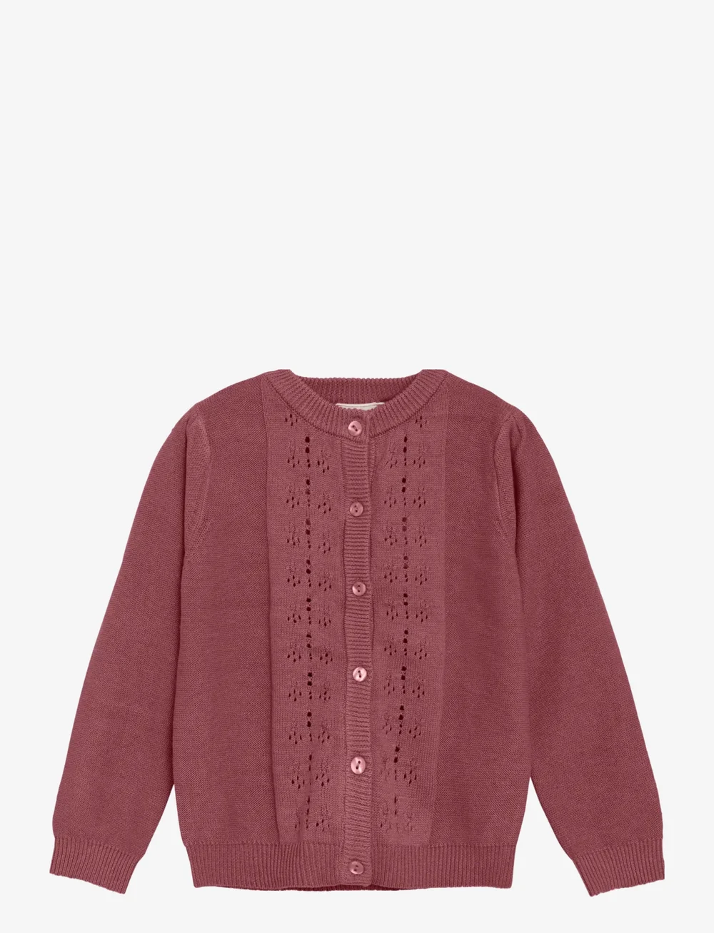 Minymo - Cardigan Knit - koftor - withered rose - 1