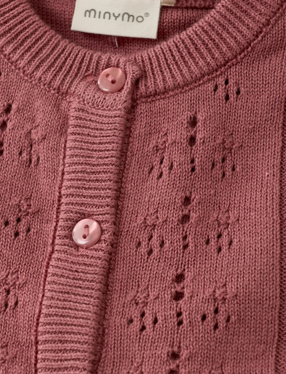 Minymo - Cardigan Knit - koftor - withered rose - 3