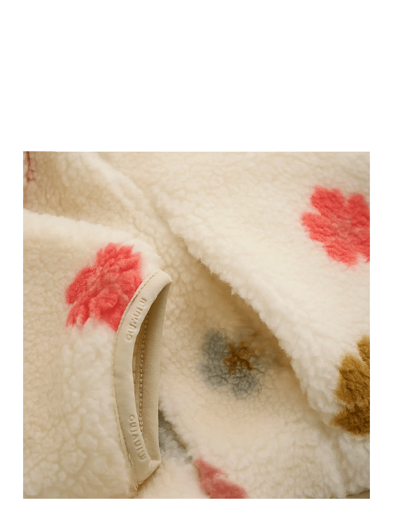 Minymo - Teddy Jacket AOP w. Lining - fleecejakker - sandshell - 3