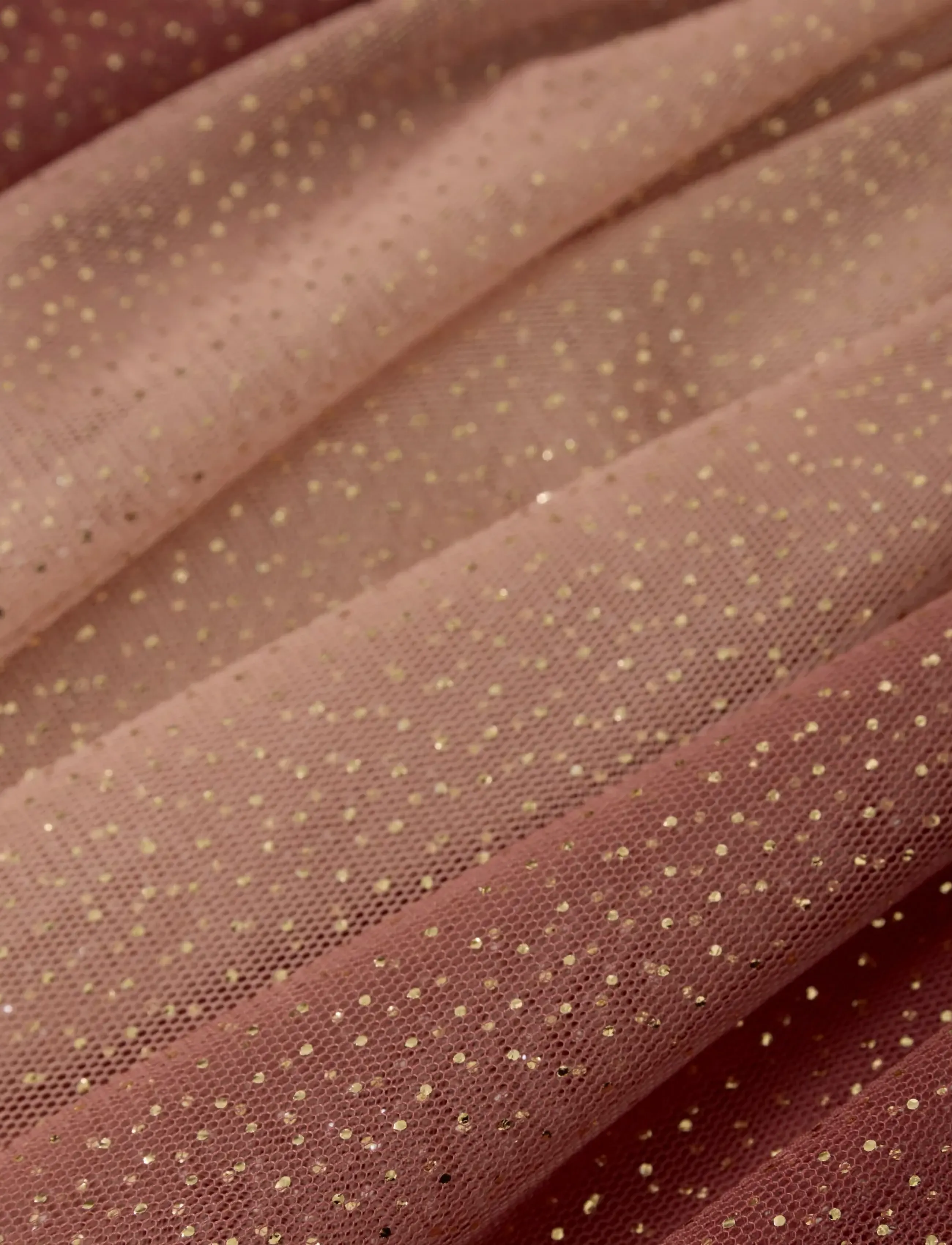 Minymo - Skirt w. Glitter - tylnederdel - withered rose - 3