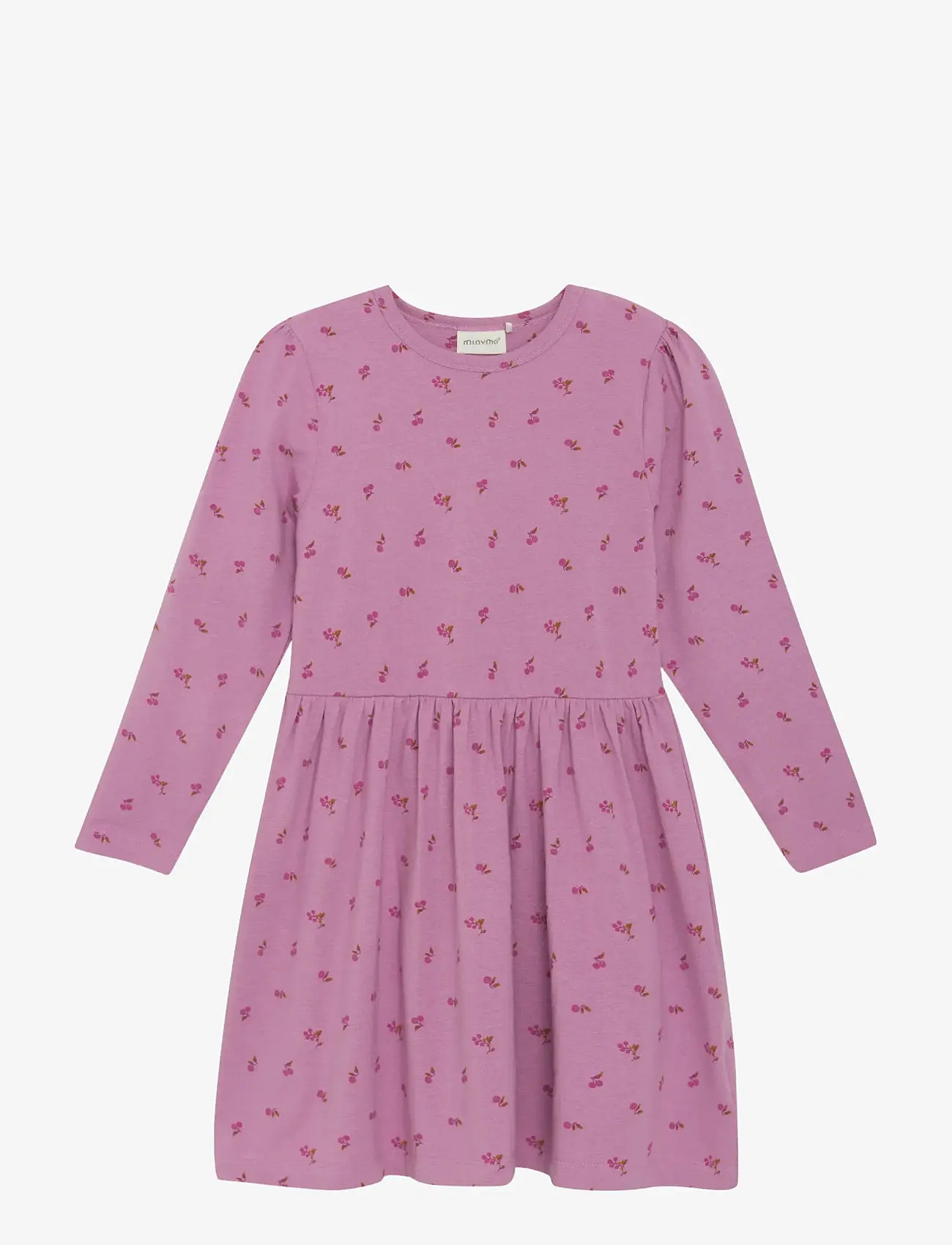 Minymo - Dress LS AOP - long-sleeved casual dresses - mauve orchid - 0