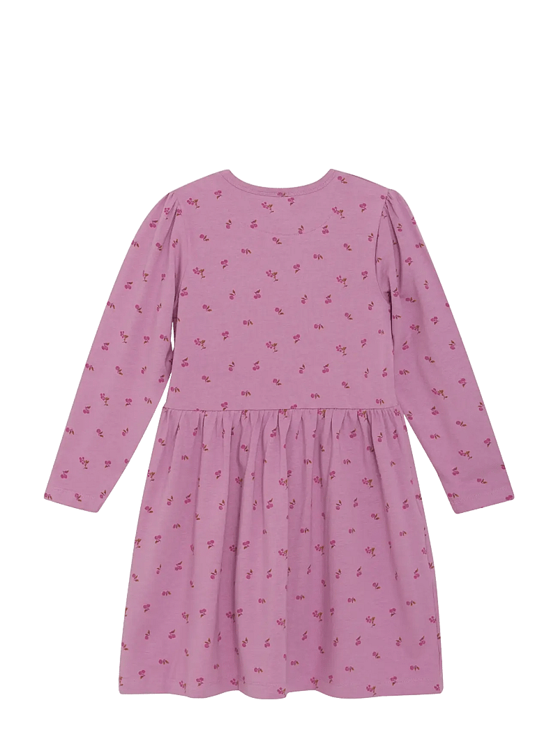 Minymo - Dress LS AOP - long-sleeved casual dresses - mauve orchid - 1