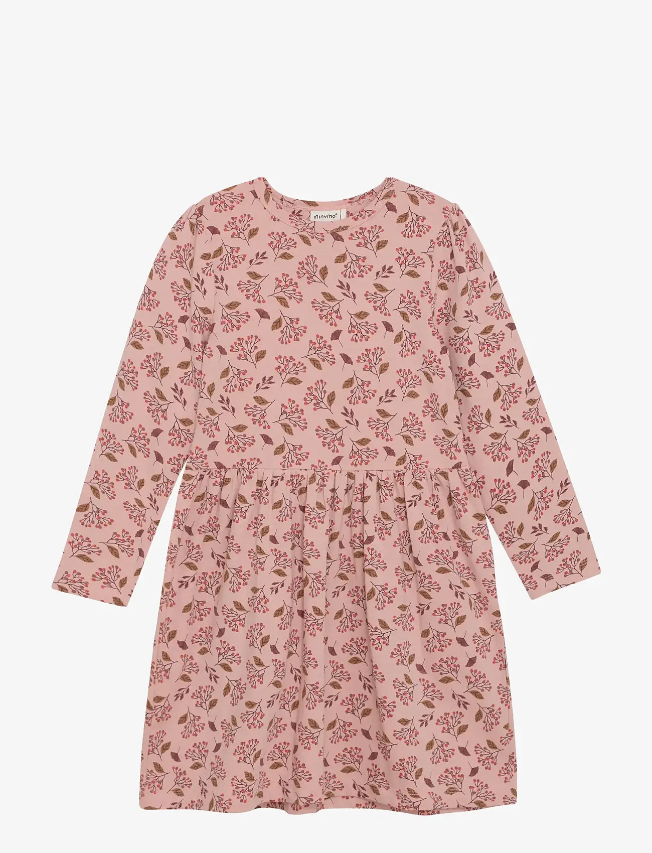 Minymo - Dress LS AOP - pikkade varrukatega vabaaja kleidid - misty rose - 0