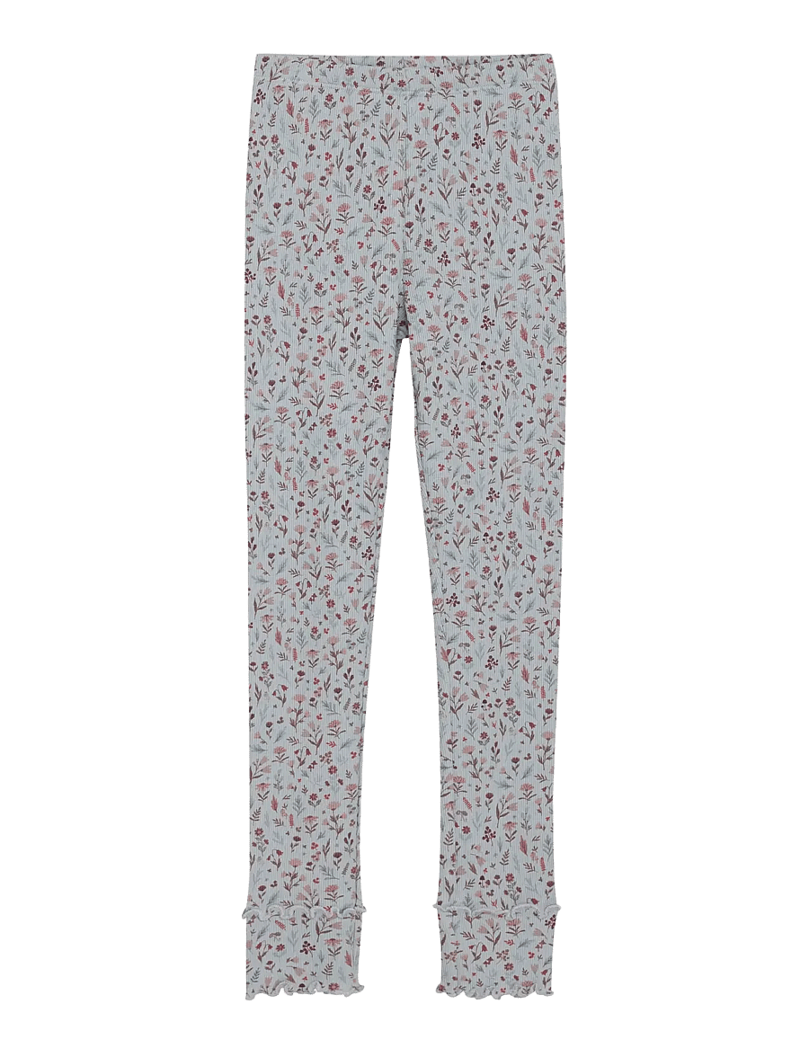 Minymo - Leggings AOP Rib - leggingsit - puritan gray - 0
