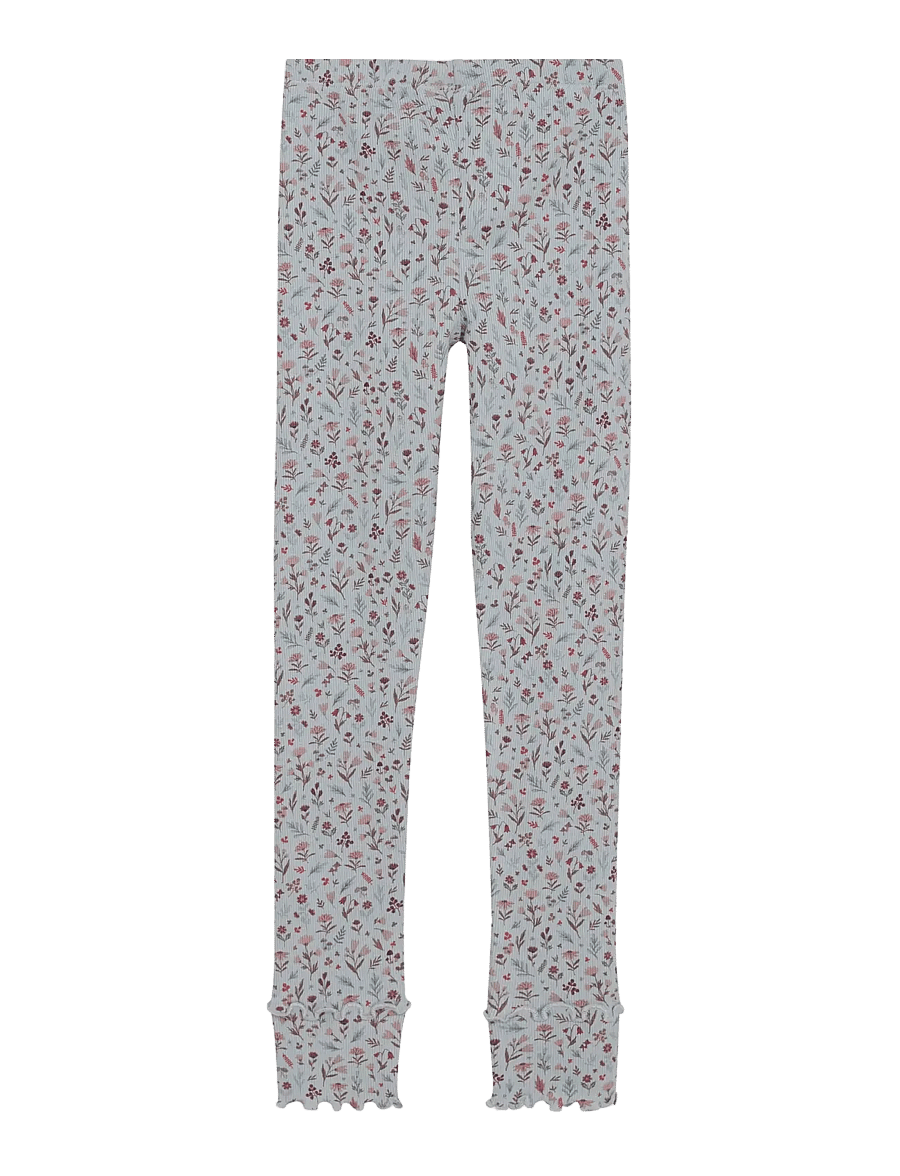 Minymo - Leggings AOP Rib - leggingsit - puritan gray - 1