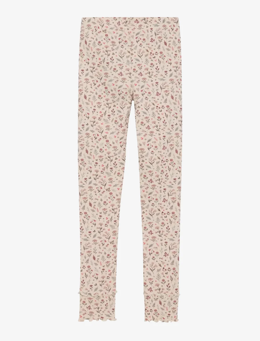 Minymo - Leggings AOP Rib - leggings - sandshell - 1