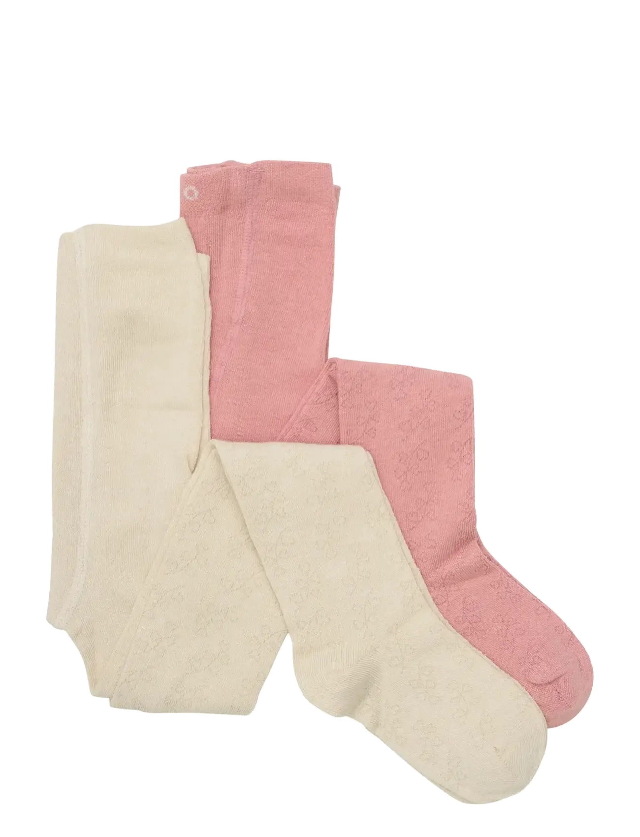 2-Pack Stockings w. Pattern - MISTY ROSE