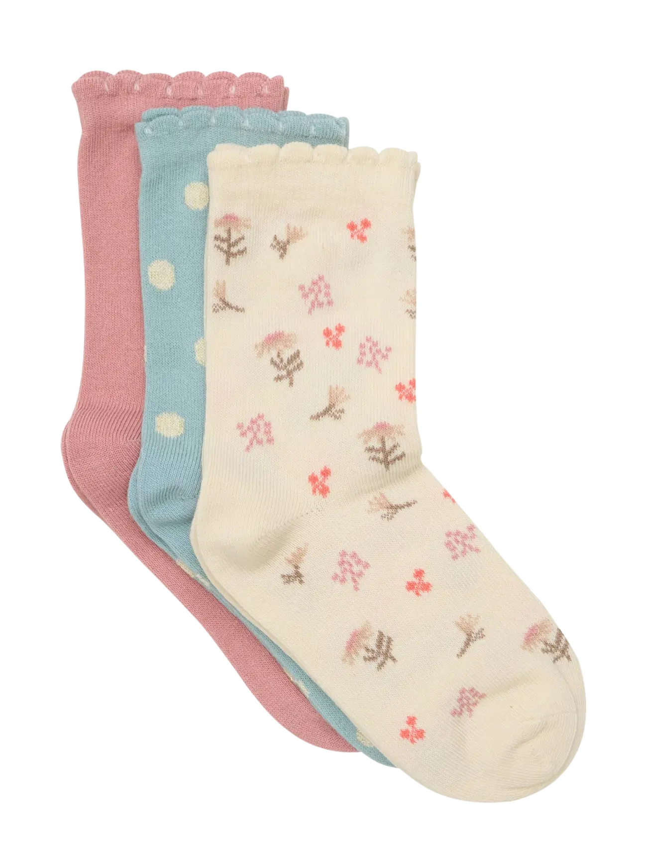 Minymo 3-Pack Socks, 3-Pak Flæsesokker, Multi/mønstret, Str: 23