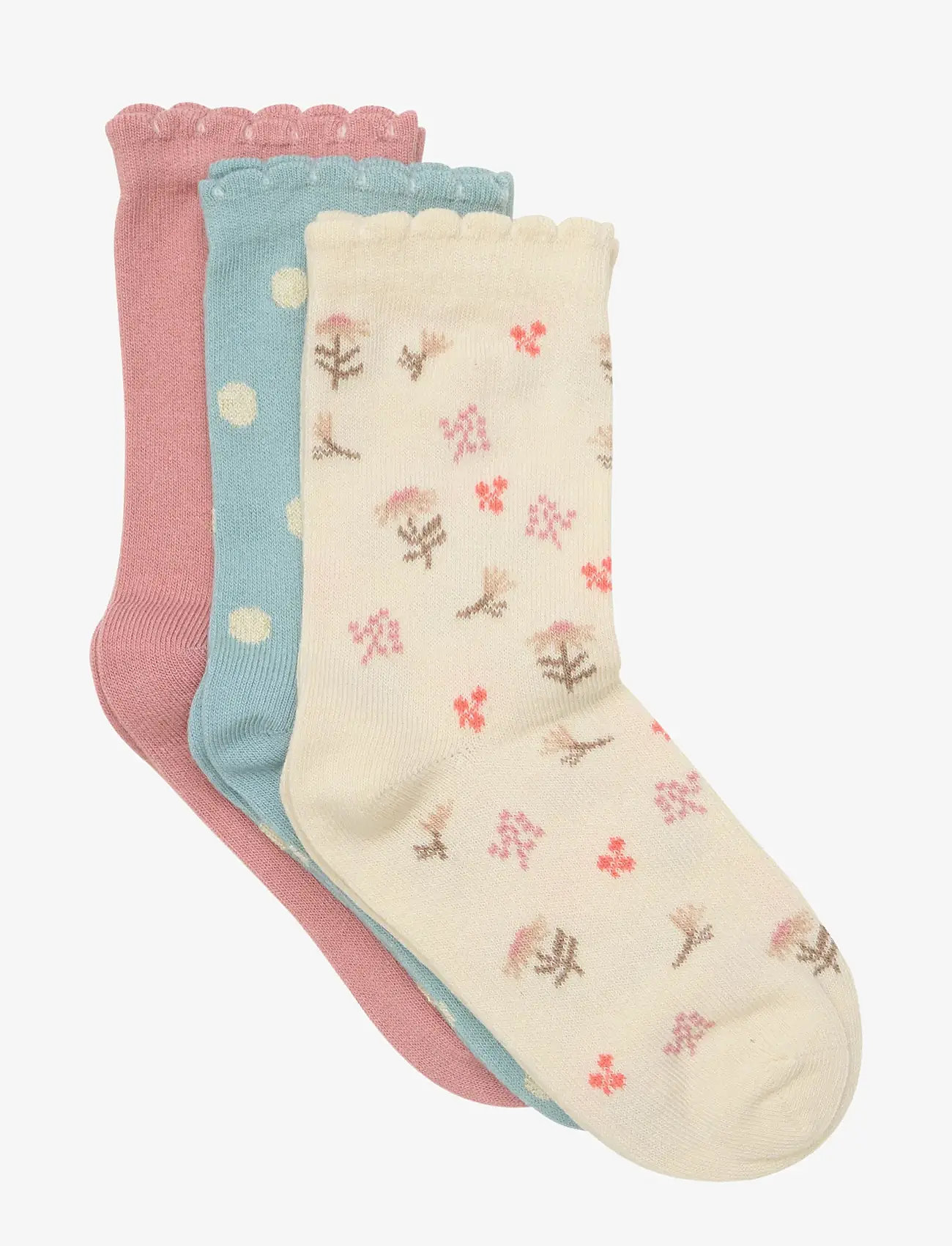 Minymo - 3-Pack Socks - sügisesed riided - withered rose - 0