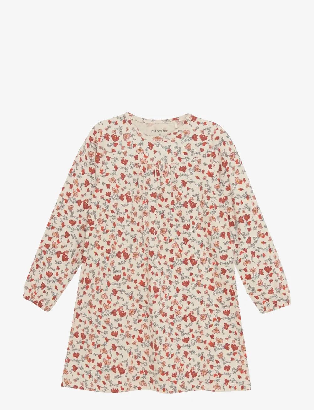 Minymo - Nightdress LS AOP - nachthemden - sandshell - 1