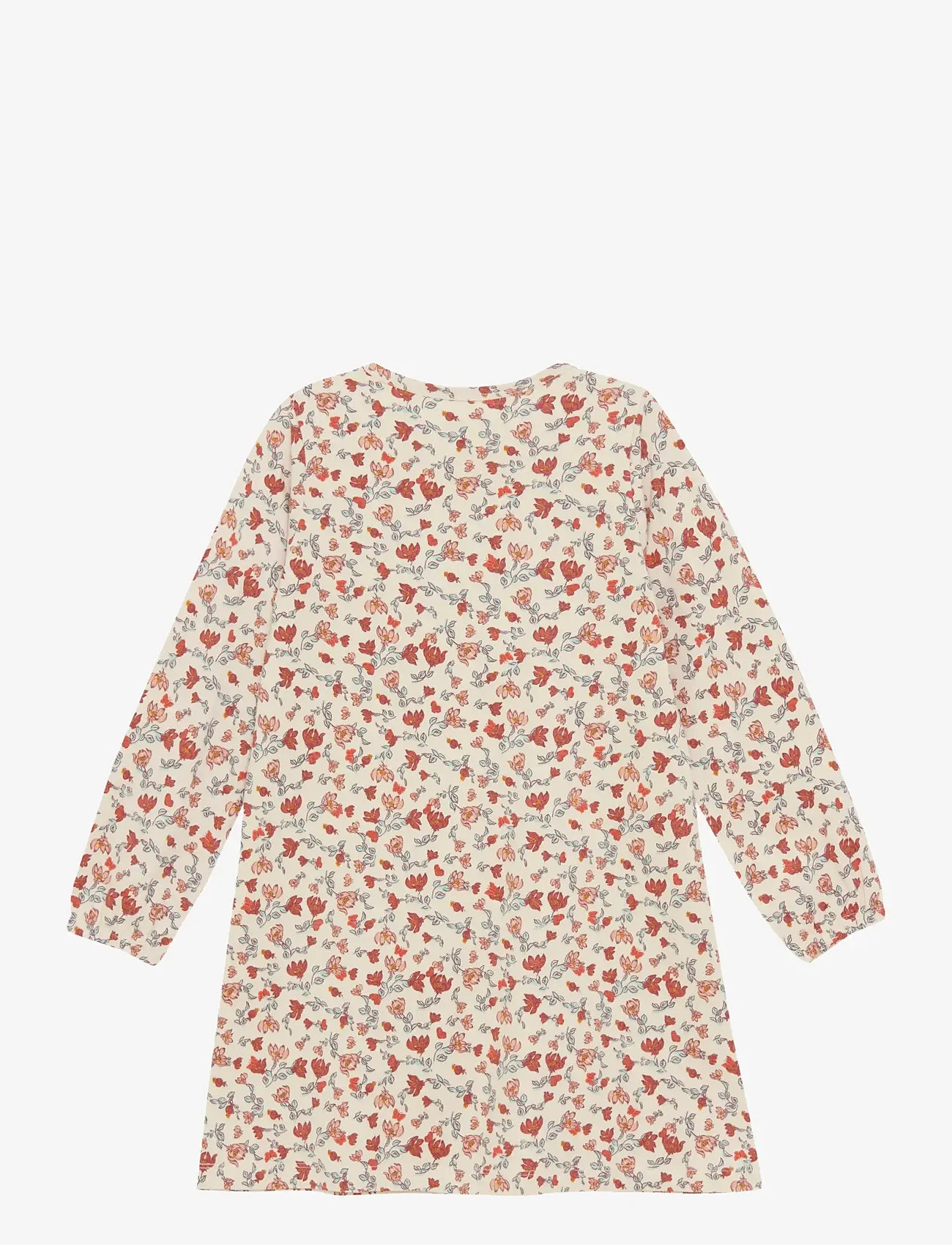 Minymo - Nightdress LS  AOP - natkjoler - sandshell - 2