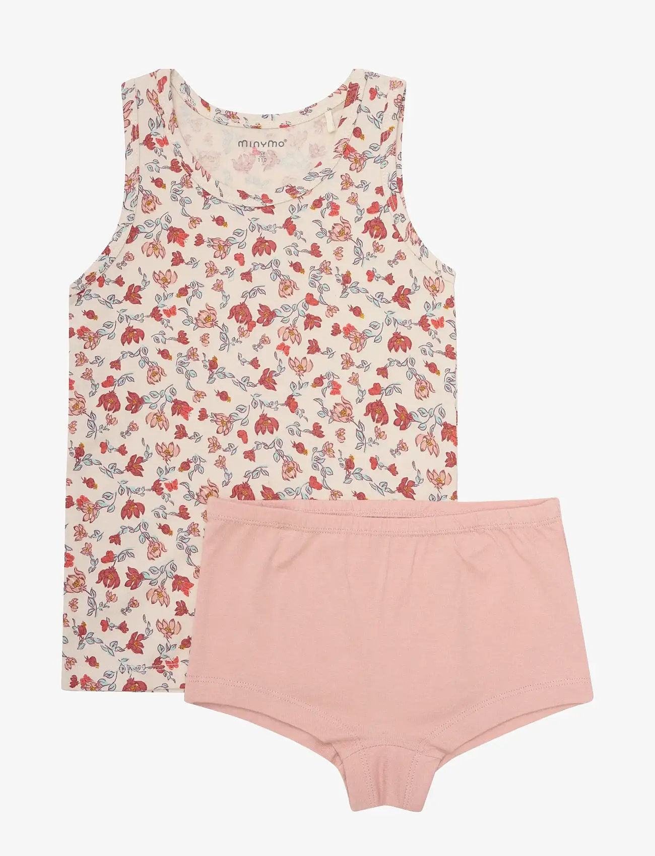 Minymo - Underwear Set AOP - herbstliche kleidung - sandshell - 0