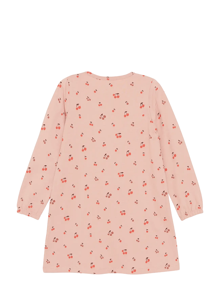 Minymo - Nightdress LS AOP - long-sleeved casual dresses - misty rose - 1