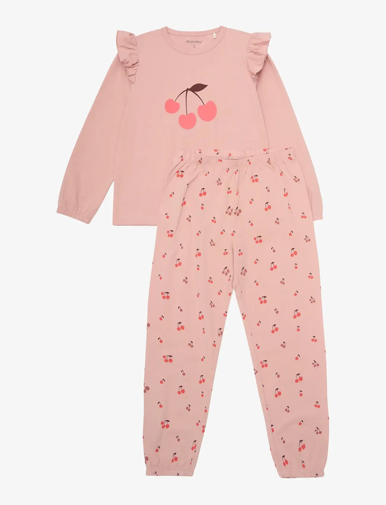 Minymo - Pyjamas LS Set AOP - sets - misty rose - 0