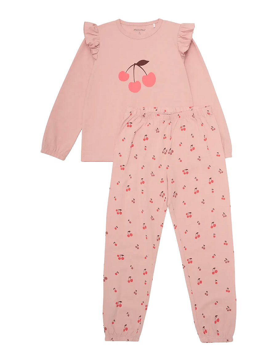 Minymo - Pyjamas LS Set AOP - sets - misty rose - 1