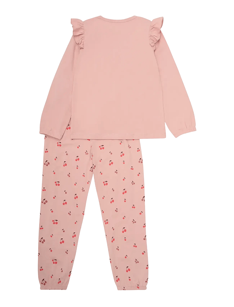 Minymo - Pyjamas LS Set AOP - pyjamassæt - misty rose - 2