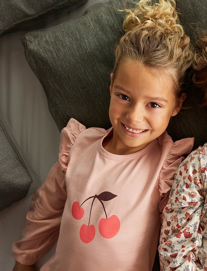 Minymo - Pyjamas LS Set AOP - pyjamassæt - misty rose - 0