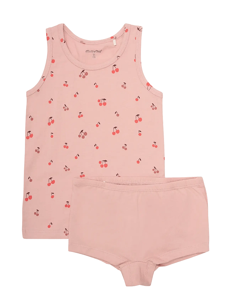Minymo - Underwear Set AOP - aluspesukomplektid - misty rose - 0