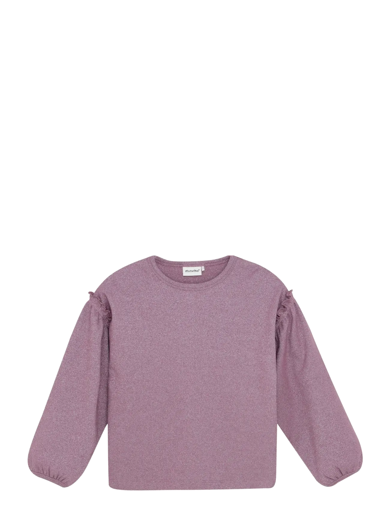Minymo T-shirt LS Glitter Rib - Blusen & Tuniken - ROSE BROWN / purple
