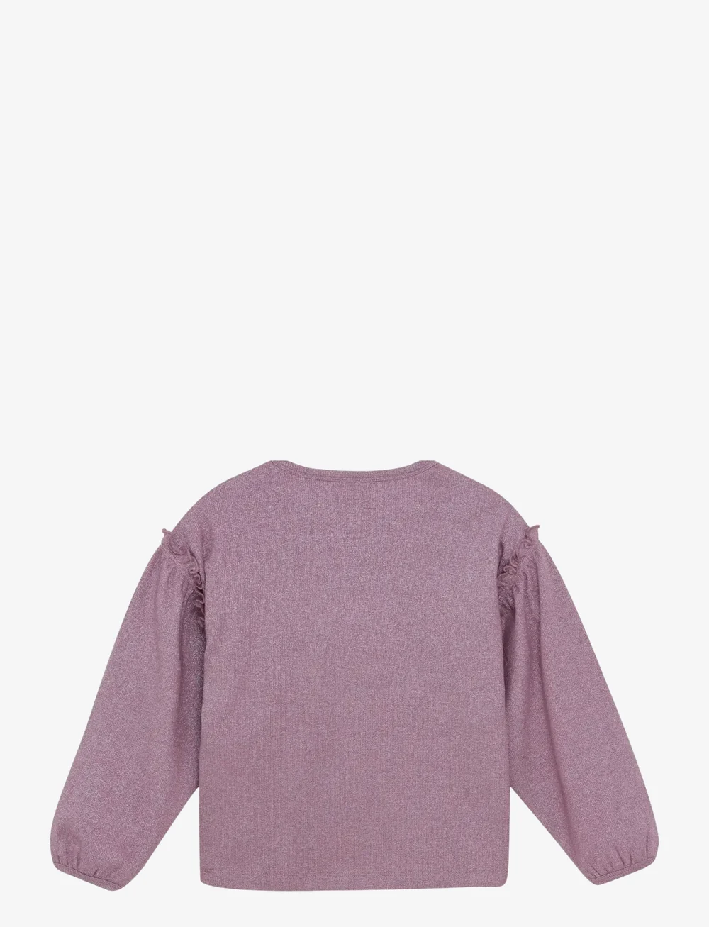 Minymo - T-shirt LS Glitter Rib - blouses & tunics - rose brown - 2