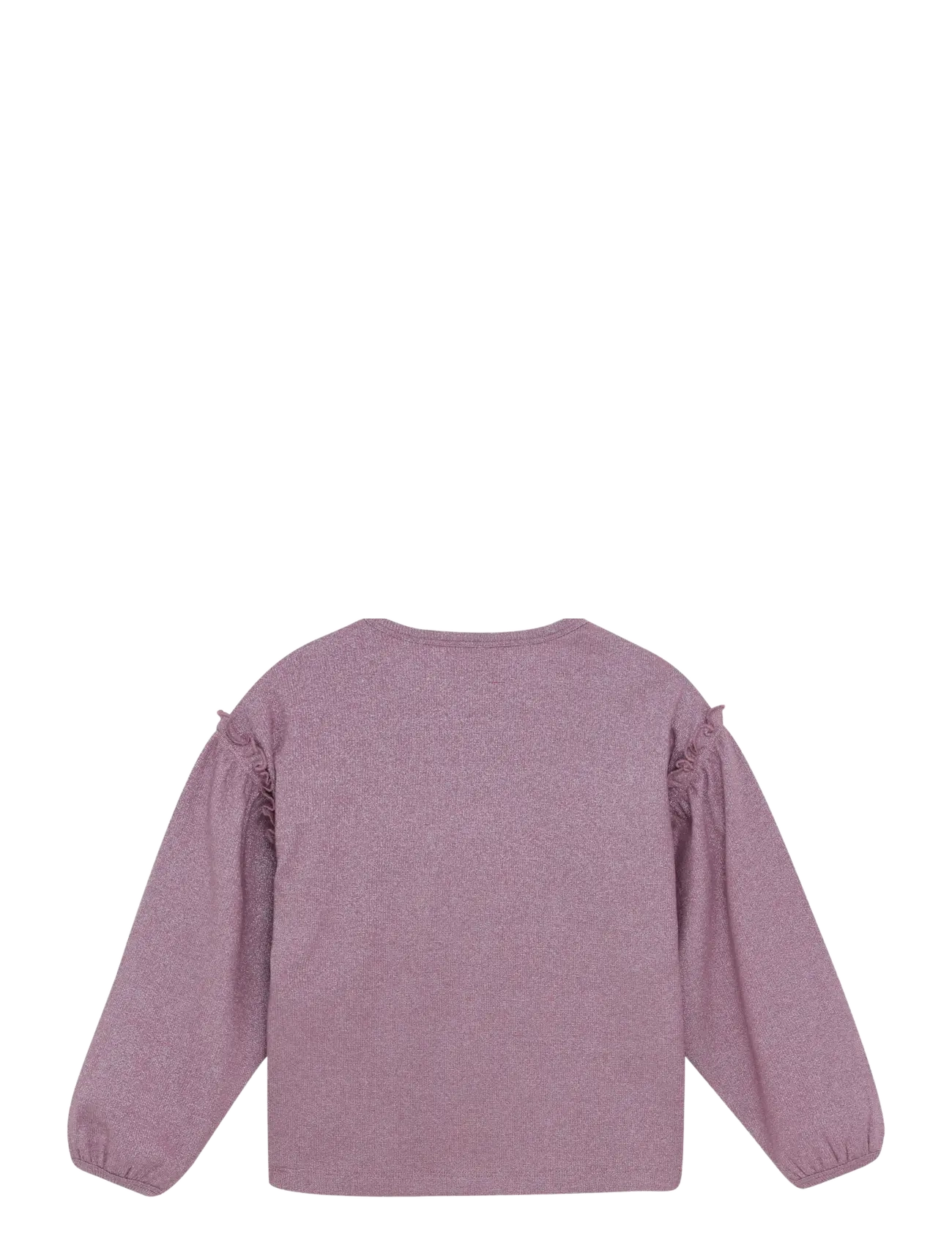 Minymo - T-shirt LS Glitter Rib - blouses & tunics - rose brown - 2