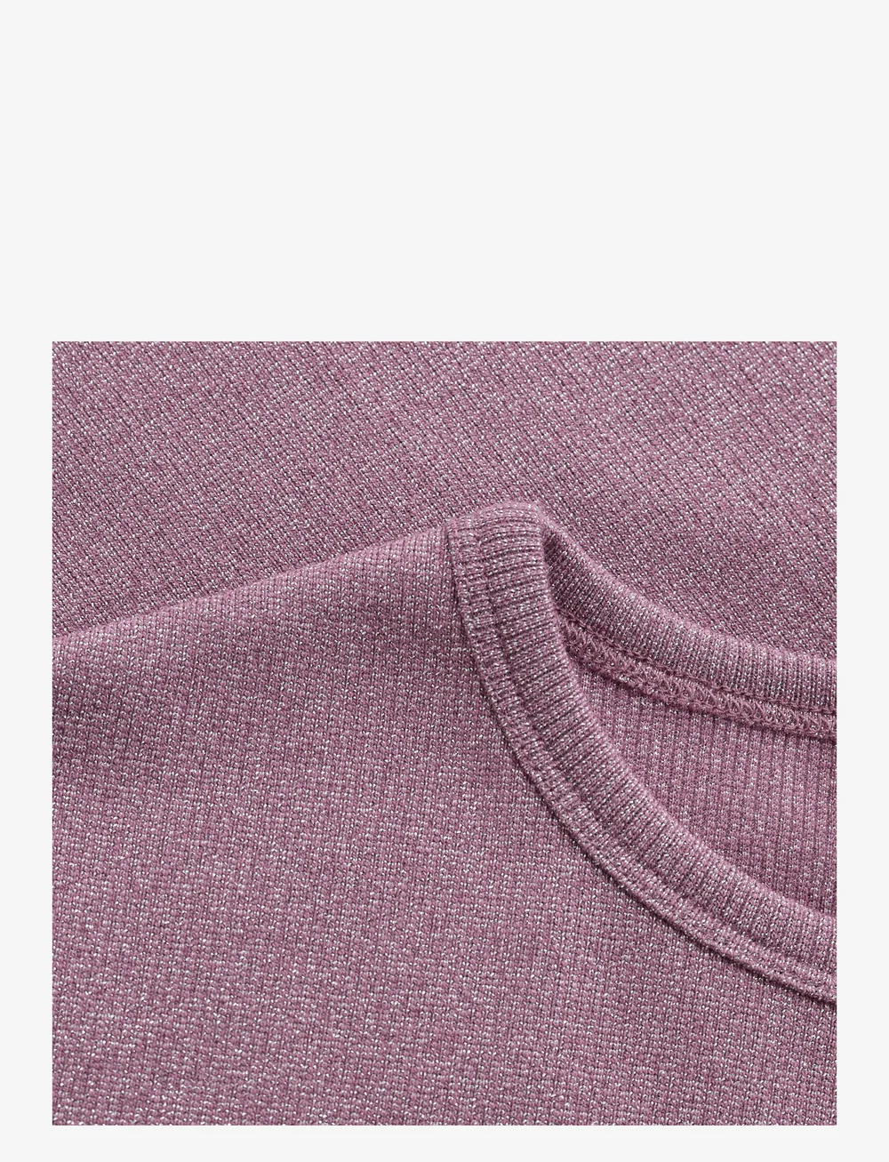 Minymo - T-shirt LS Glitter Rib - blouses & tunics - rose brown - 3