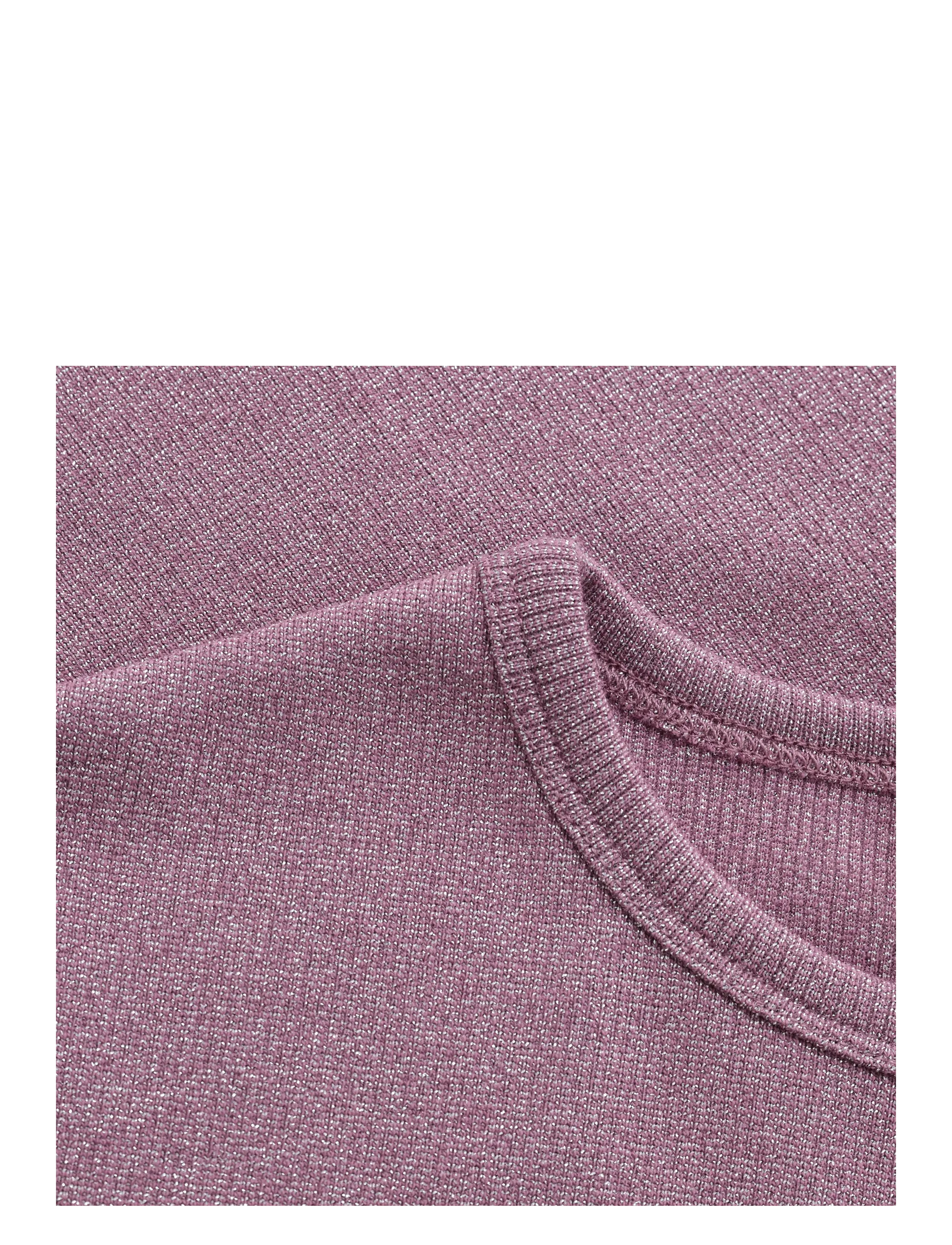 Minymo - T-shirt LS Glitter Rib - blouses & tunics - rose brown - 3
