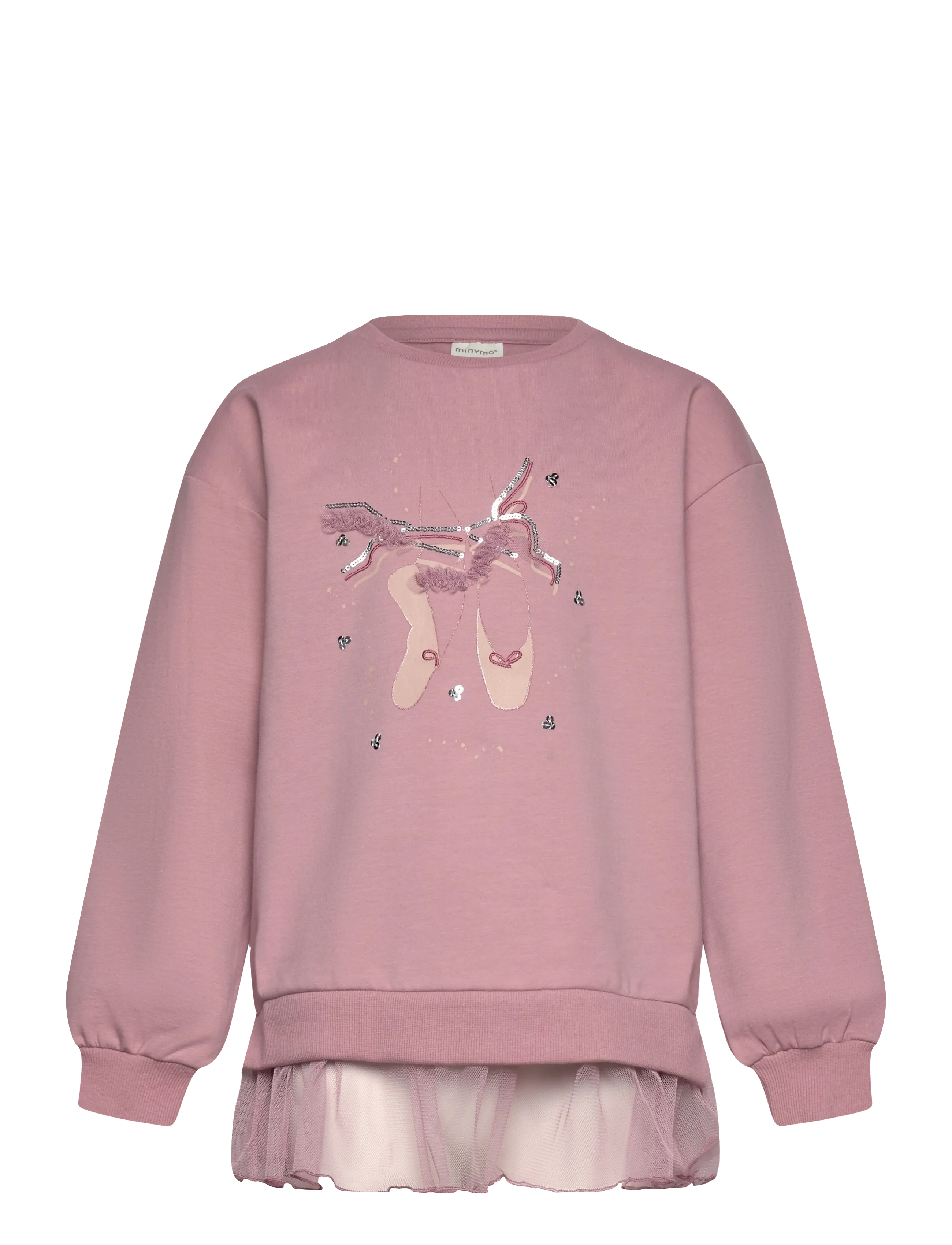 Minymo Sweatshirt LS - Tøj - WOODROSE / pink/rose