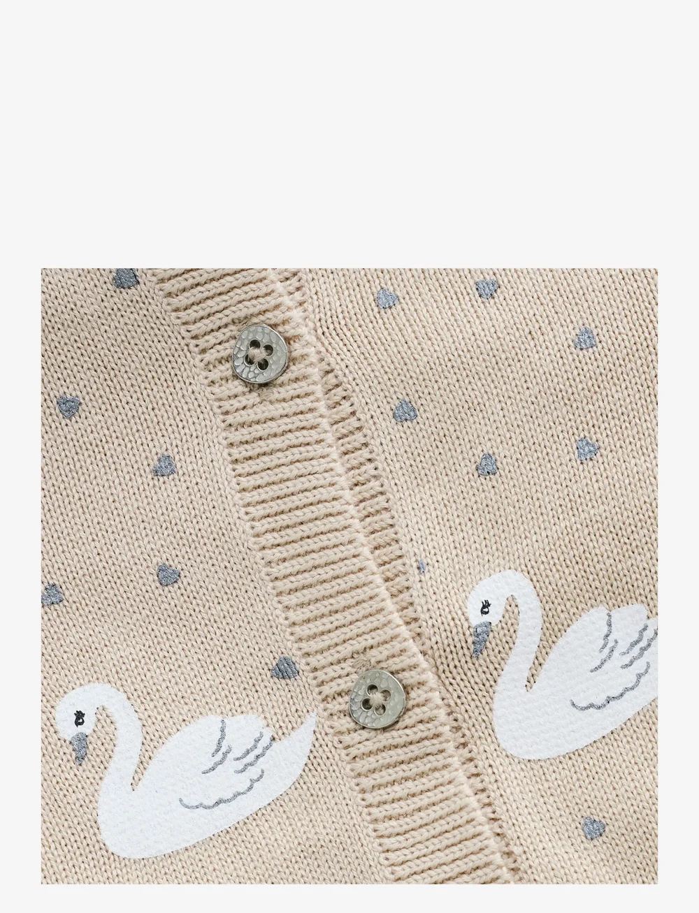 Minymo - Cardigan LS AOP Knit - kardiganid - smoke gray - 3